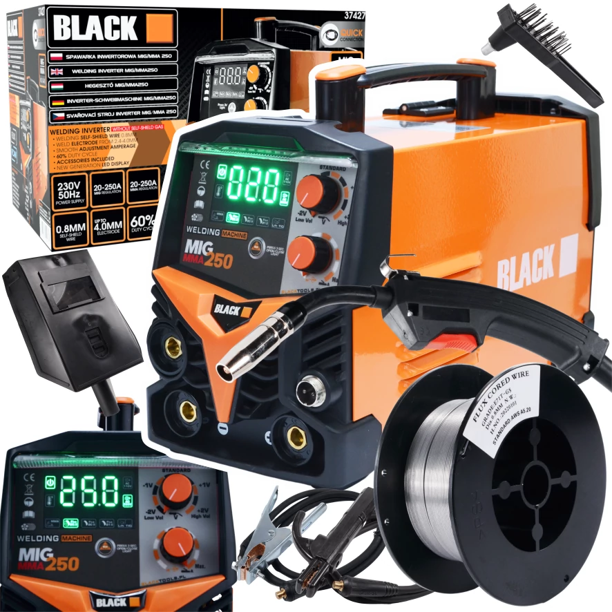 Invertorová digitálna zváračka MIG/MMA 250A FLUX, Black Tool
